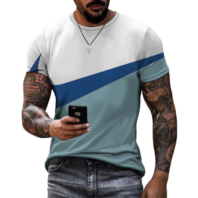 James Sportieve Stijl Ontwerp Splicing Print Heren T-shirt - Comfortabel Ademend