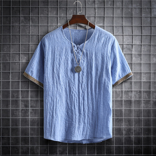 James Zomerse heren katoenen T-shirt - Ultradun, effen kleur, Koreaanse stijl