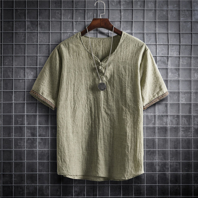 James Zomerse heren katoenen T-shirt - Ultradun, effen kleur, Koreaanse stijl