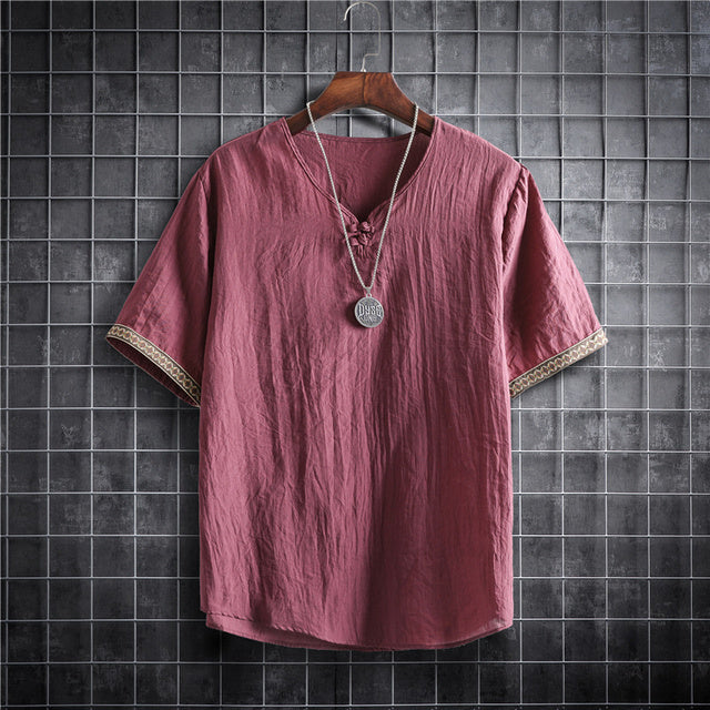 James Zomerse heren katoenen T-shirt - Ultradun, effen kleur, Koreaanse stijl
