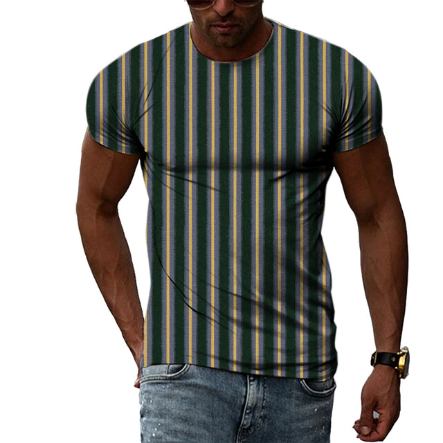 James Gestreept Patroon Heren T-shirt - 3D Print