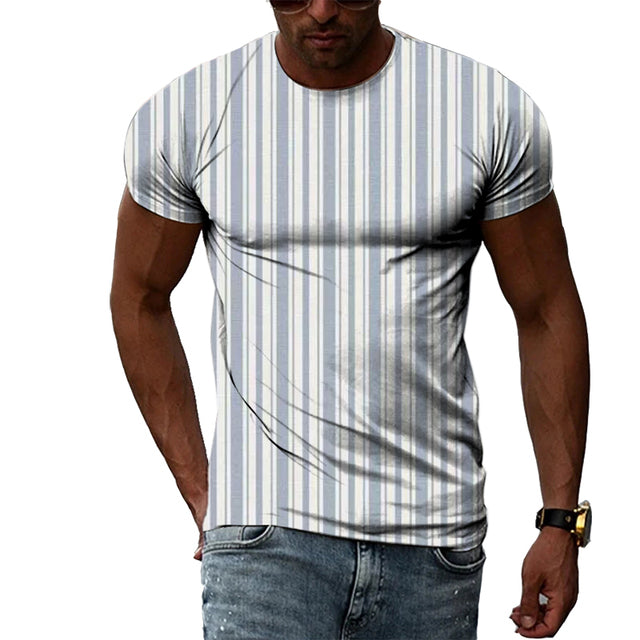 James Gestreept Patroon Heren T-shirt - 3D Print