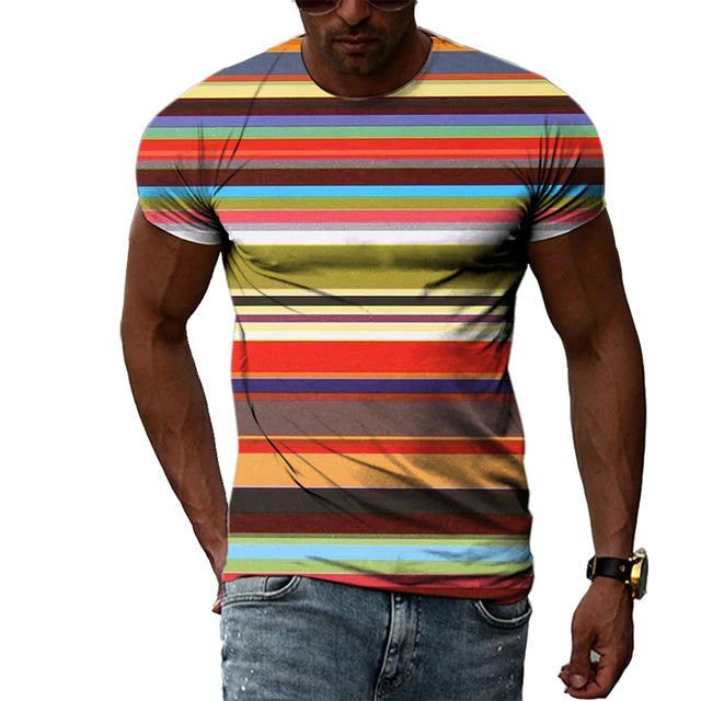 James Gestreept Patroon Heren T-shirt - 3D Print