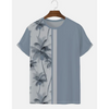 James Zomerse Tropische Boom Print T-shirt - Casual Outdoor