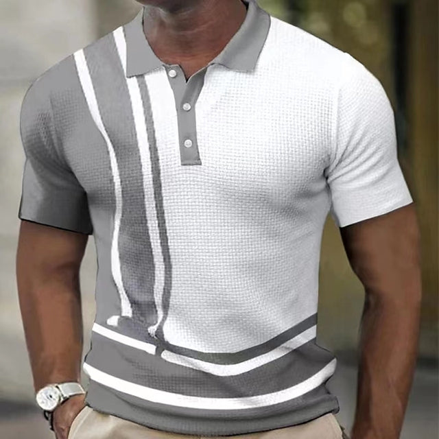 James Mannen Polo Shirt - Stijlvol en veelzijdig in zwart, wit, blauw en beige