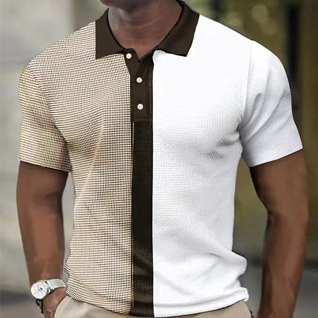 James Mannen Polo Shirt - Stijlvol en veelzijdig in zwart, wit, blauw en beige