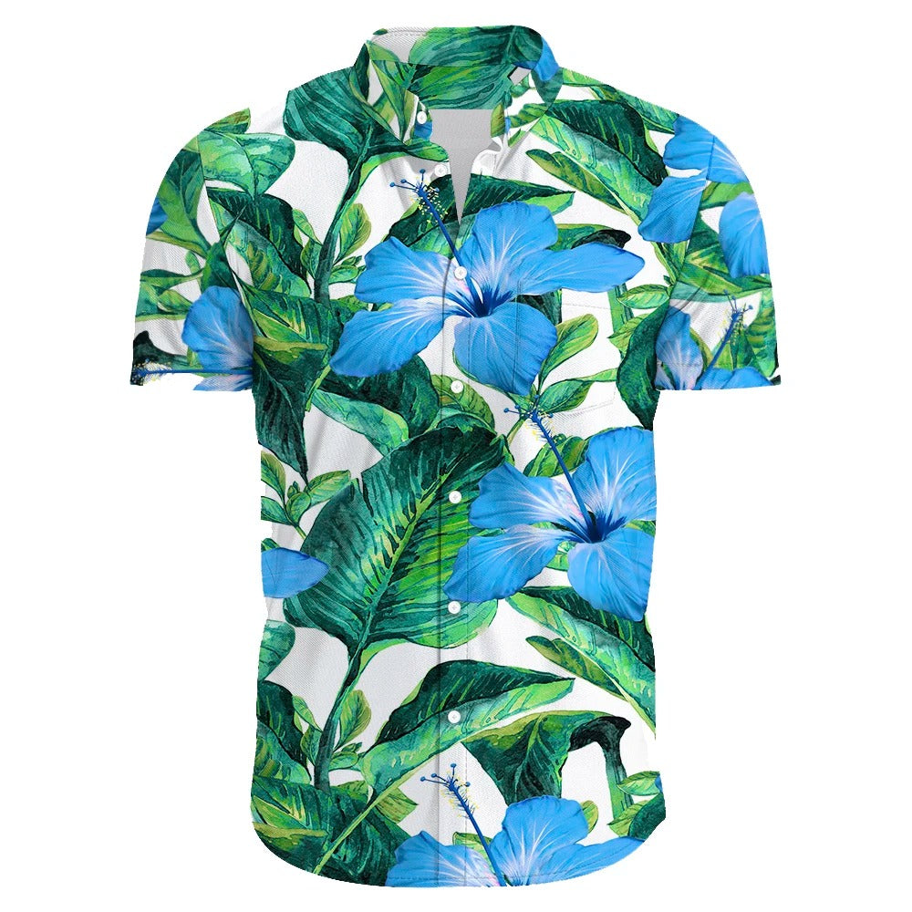 Amigo™ Hawai overhemd met bloemenprint en korte mouwen