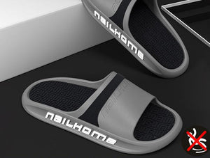 James™ contrastkleurige open teen heren badslippers