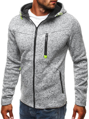 Oliver® Heren hoodie| wollen met fleece rits