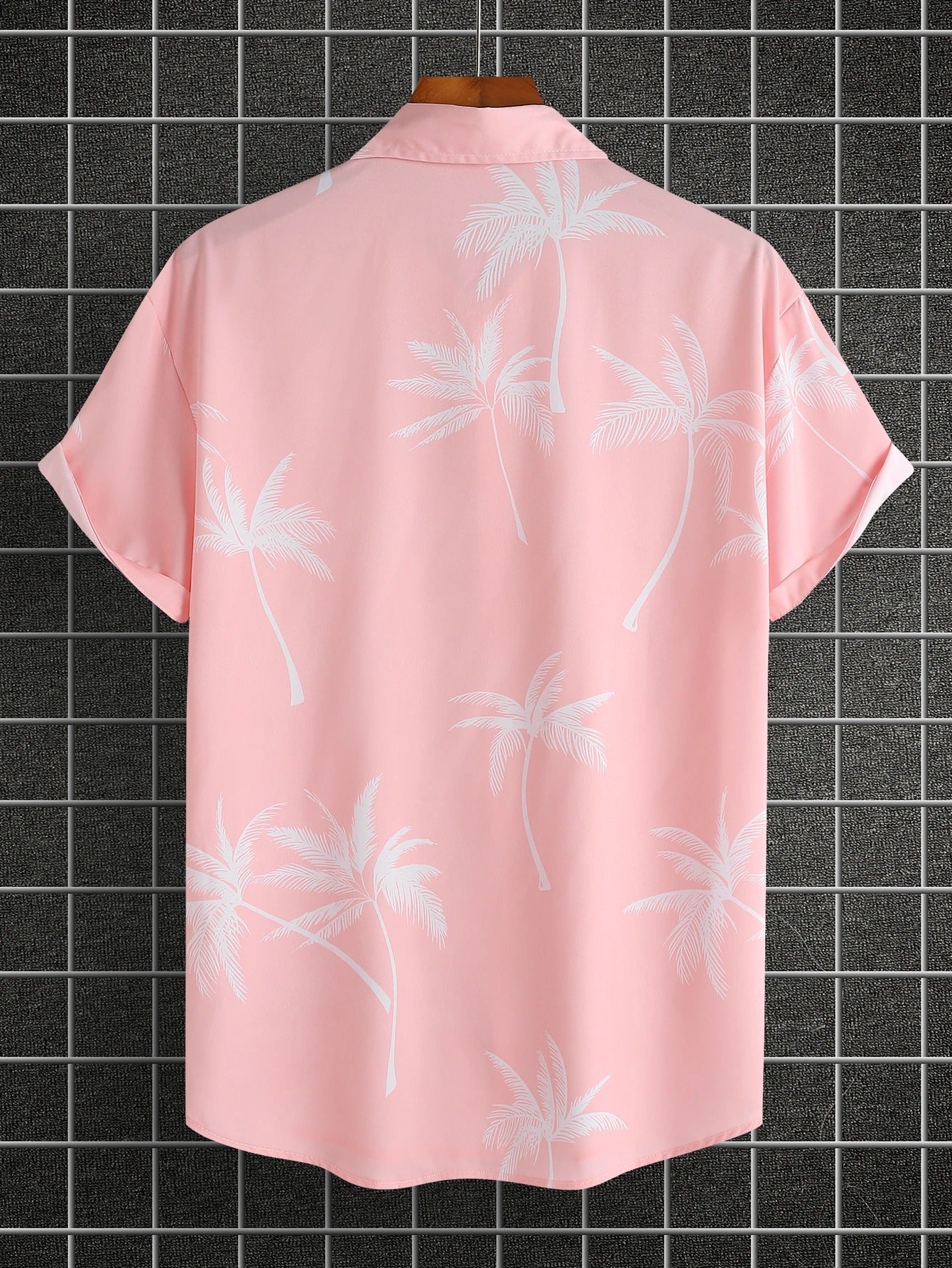 Amigo™ Tropisch bladerpatroon roze Hawai overhemd