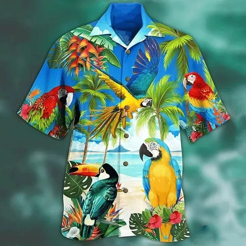 Amigo™ Losse ademende 3d Print Hawai overhemd