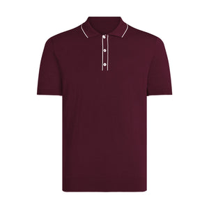 James™ Katoenen business casual heren polo met drie knopen