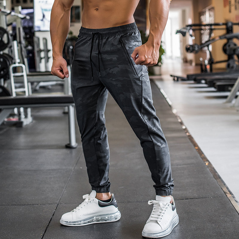 James™ camouflage elastiek met rits heren joggingbroek