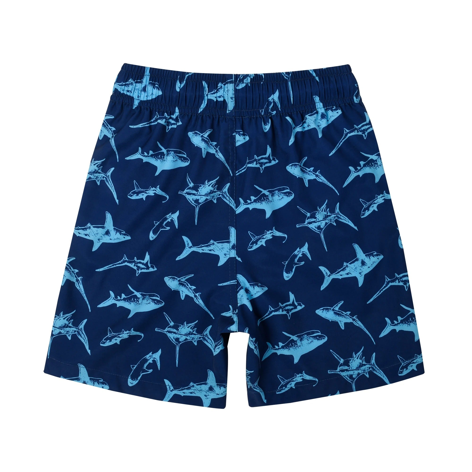 David® Blauwe elastische heren zwembroek met dierenprint
