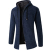 Oliver® Heren lange jas| winddicht fleece met capuchon