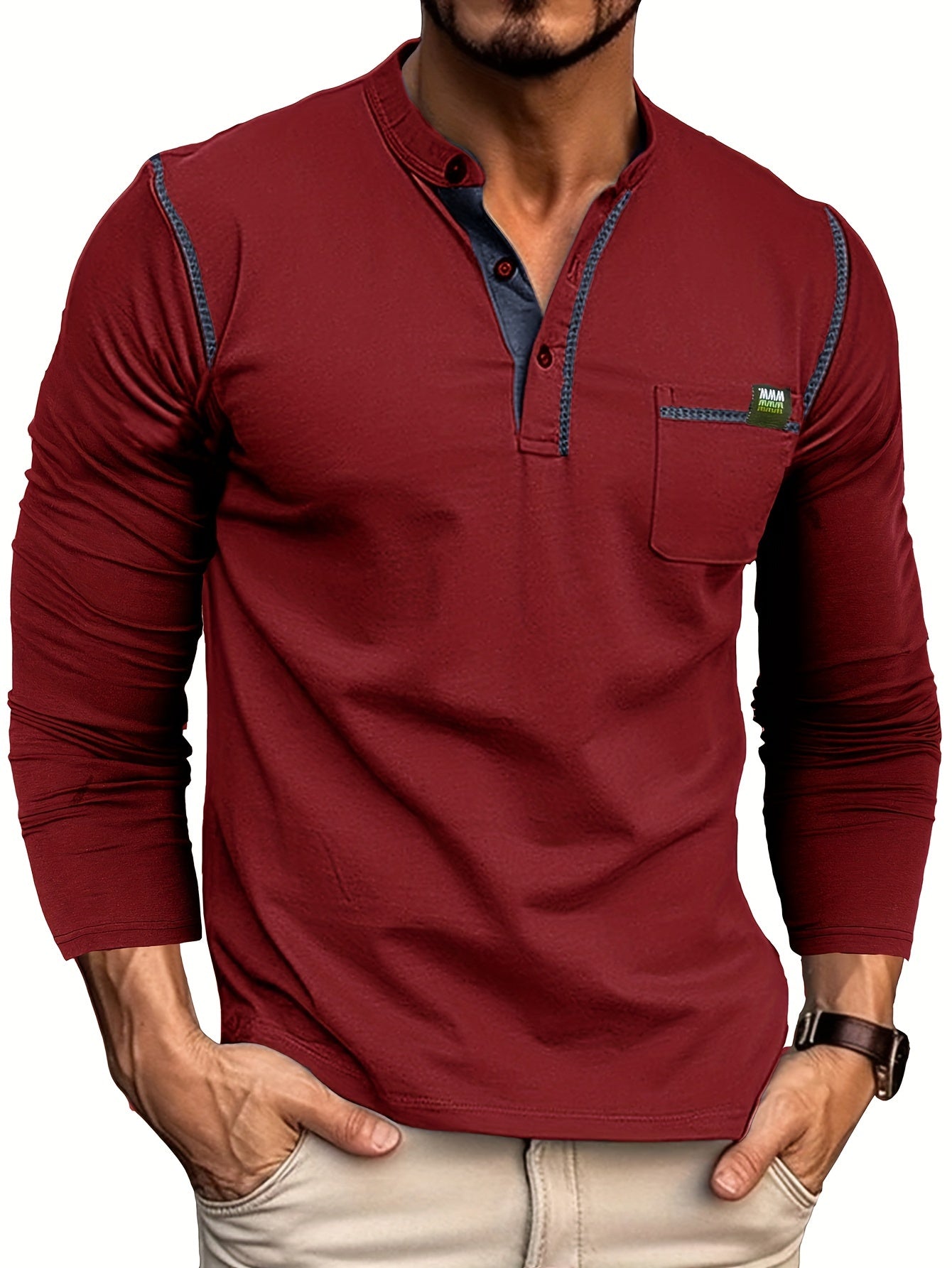 Henley shirt heren best sale