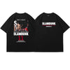 James™ sport stijl zwart letter print oversized t shirt