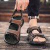 James™ zwart leer ademende outdoor sandalen
