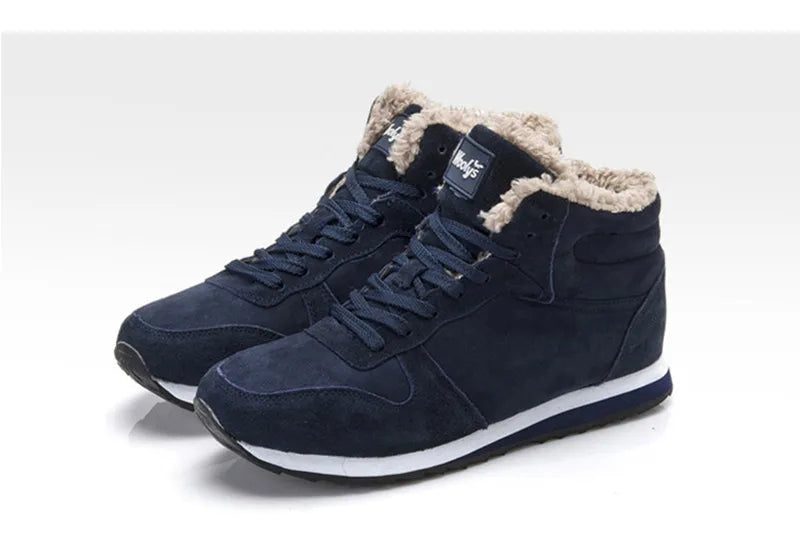 DopeStride™ lichtgewicht blauwe winterschoenen met letterprint