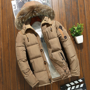 Tommy™ bont capuchon oranje met fleece Parka winterjas