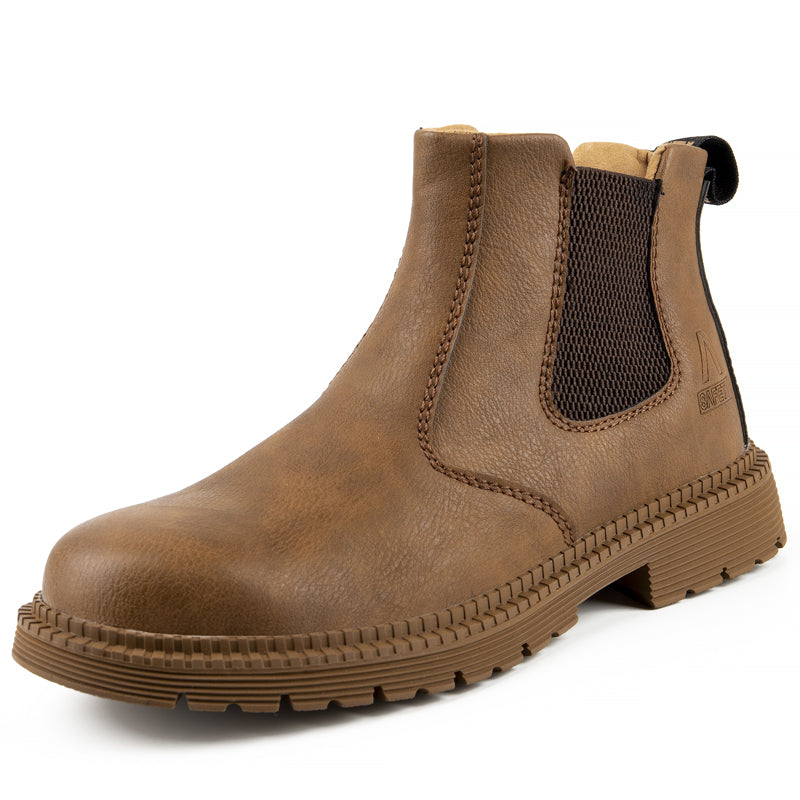 WorkBuddy™ ademende veiligheidsschoenen met stalen neus van leer