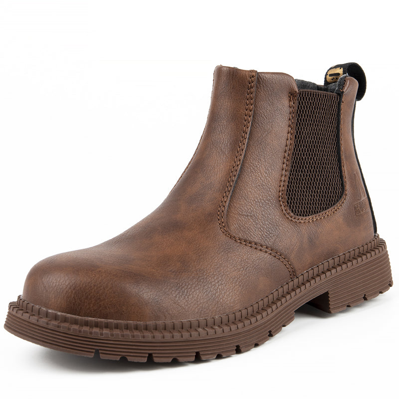 WorkBuddy™ ademende veiligheidsschoenen met stalen neus van leer