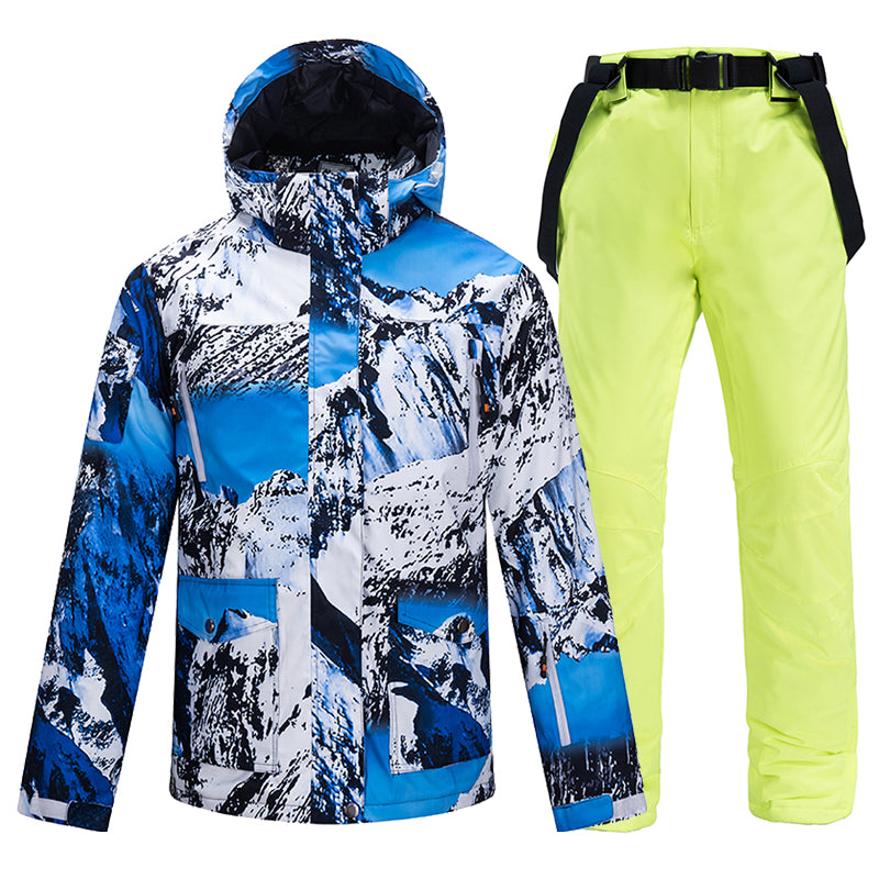 James™ sport stijl bedrukte hoodie waterdicht ski pak