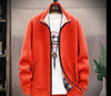 Oliver® gebreid imitatiebont met opstaande kraag fleece zacht herenvest