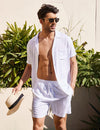 James™ Overhemd met korte mouwen en knoopsluiting, korte broek heren zomerset