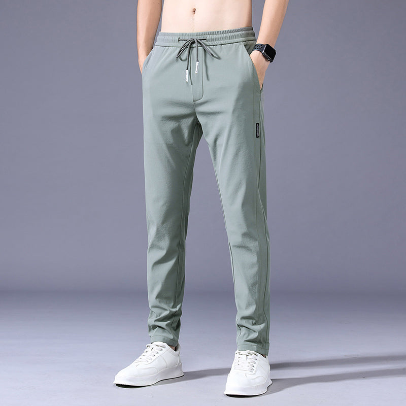James™ dunne elastische heren joggingbroek met effen kleur