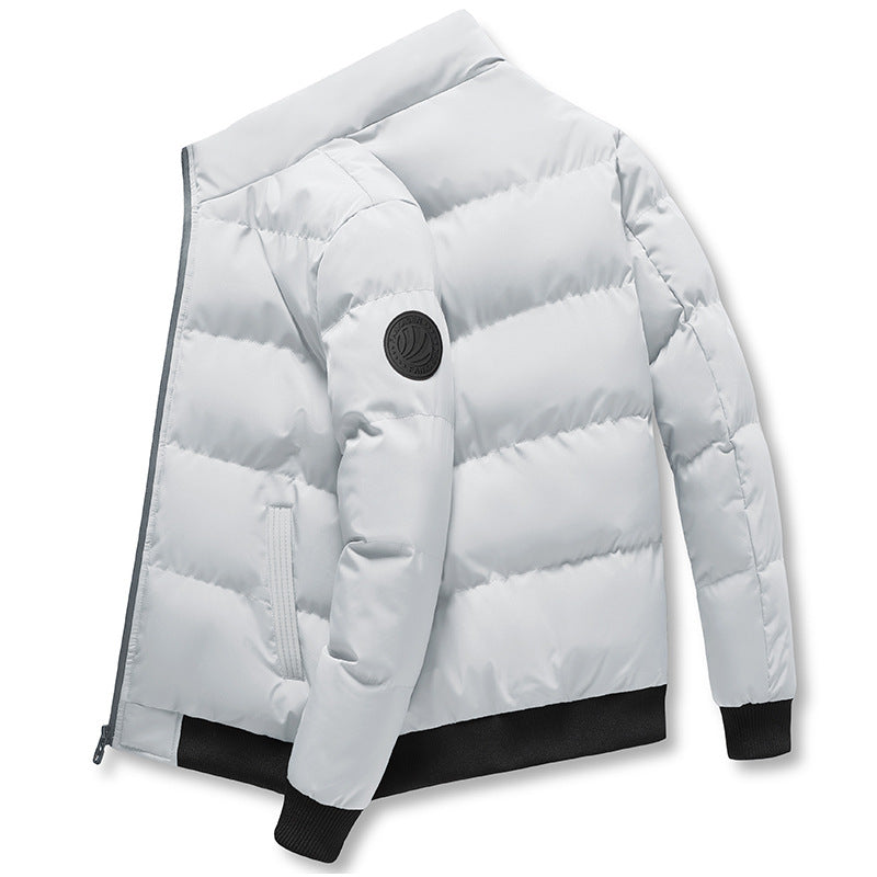 Oliver® staande kraag winddichte witte heren puffer Jas