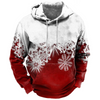 Santa™ fluwelen hoodie met digitale print blauw kersttrui