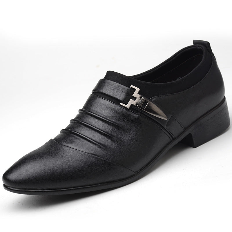 Oliver® zwarte leren antislip nette schoenen