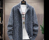 Oliver® gebreid imitatiebont met opstaande kraag fleece zacht herenvest
