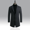 Tommy™ lichtgrijze knoop met fleece Heren lange jas