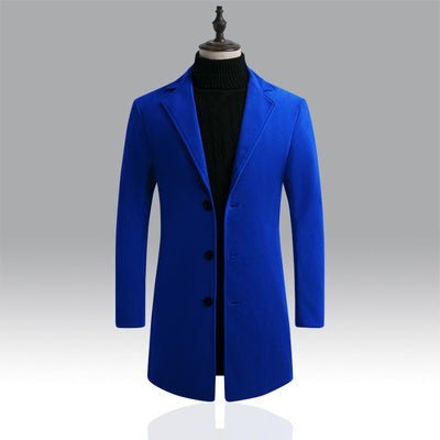 Tommy™ lichtgrijze knoop met fleece Heren lange jas