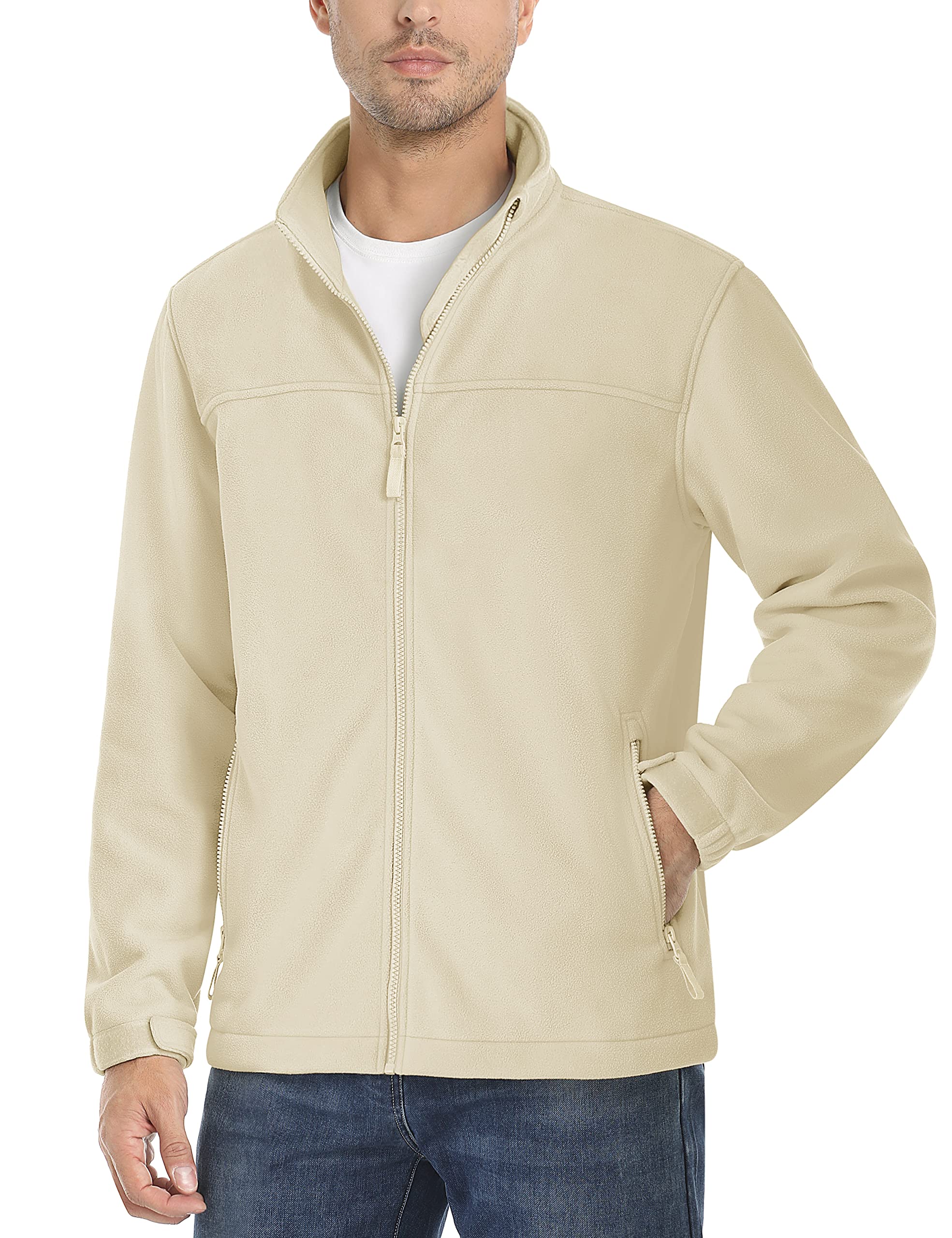 Oliver® sport stijl groen winddichte heren fleece trui