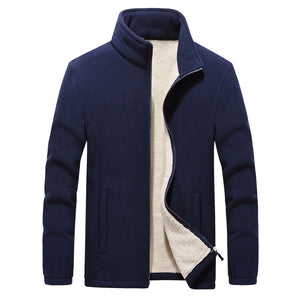 Oliver® sport stijl blauw wollen gevoerd met fleece zacht heren vest