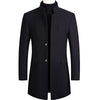 Tommy™ zakelijke stijl wollen grijze comfortabele heren mantel jas
