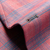 James™ roze wollen ruitpatroon met fleece knoop comfortabel heren colbert