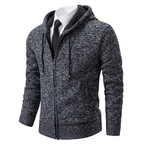 Oliver® leger groen wollen gebreid met rits fleece zacht heren vest