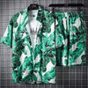 James™ Sneldrogend, korte broek met print en open overhemd heren zomerset