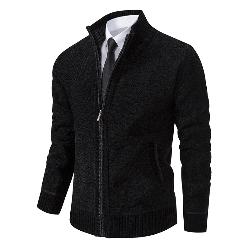 Oliver® zwart winddicht met fleece rits zacht herenvest