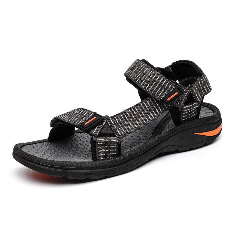 James™ zwarte geprinte band lichtgewicht outdoor sandalen