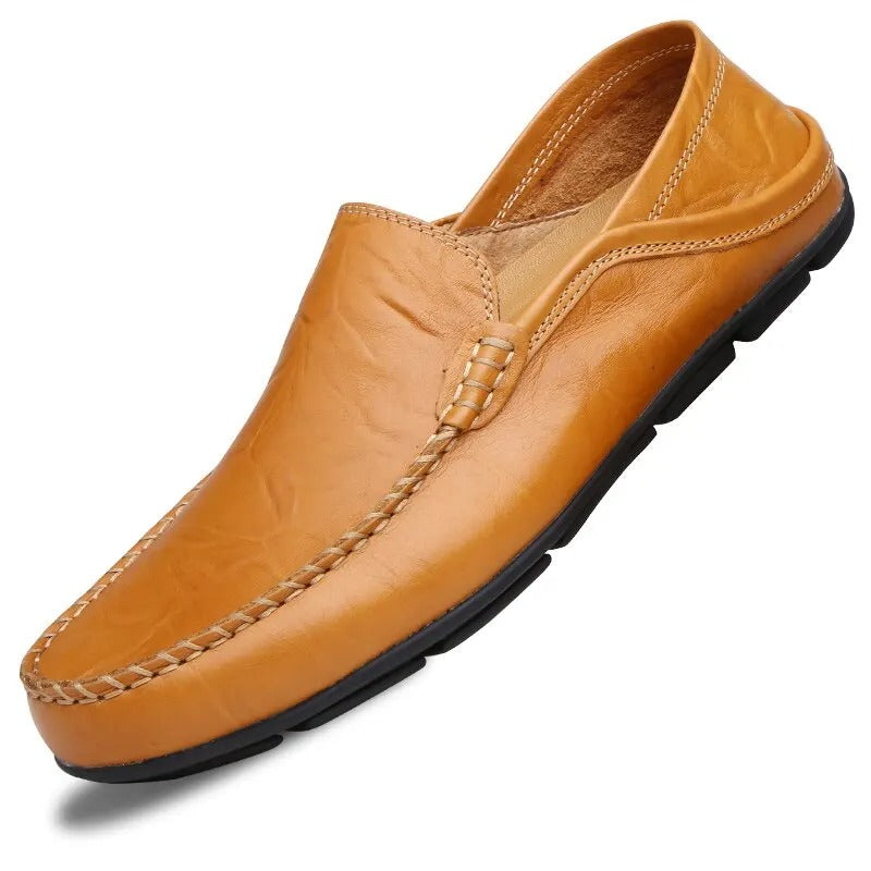 Hudson™ bruin lederen bootmodel heren loafers