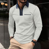 James™ olijfkleurige micro gebreide Polo lange mouwen