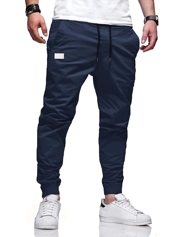 James™sport stijl recht zijde glanzend grijs heren joggingbroek