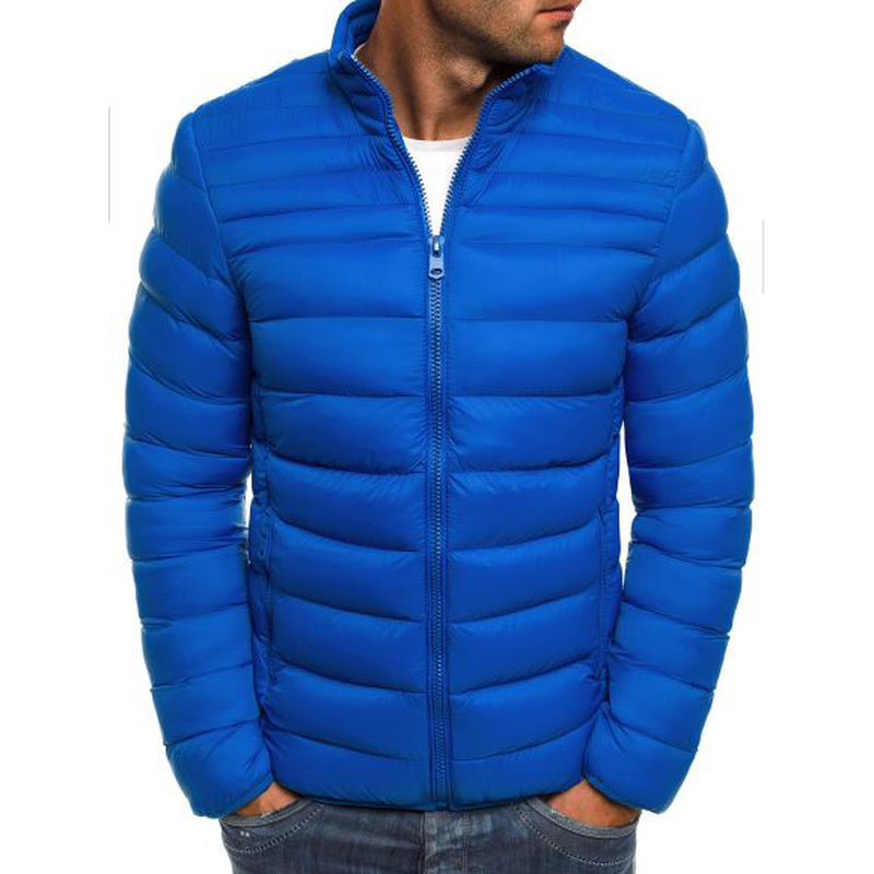 Oliver® grijs katoenen winddichte heren Puffer Jas