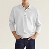 James™ effen kleur doorknoop Polo lange mouwen