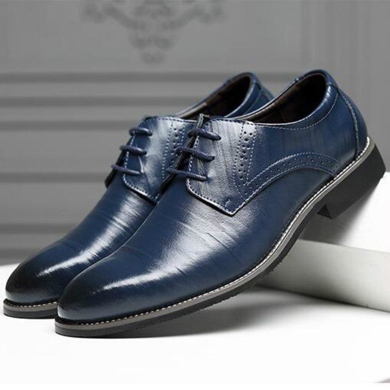 Oliver® Heren veterschoenen Britse Zwart Blauw Schoenen